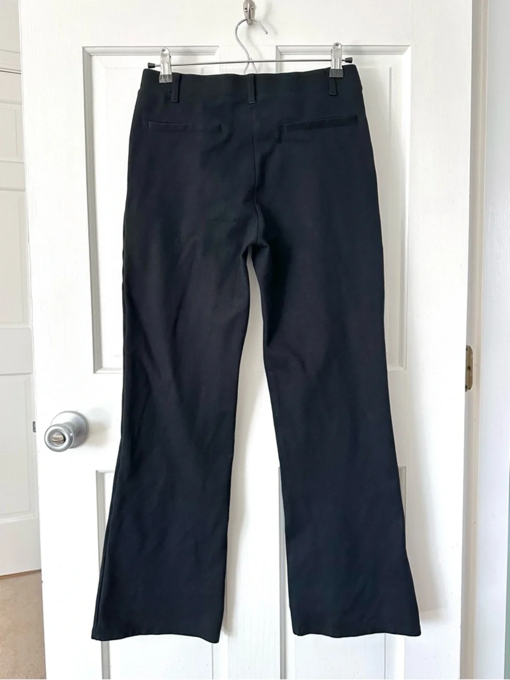 Quince Ultra-Stretch Ponte Bootcut Pants Pull-on Black 28” Inseam Size M